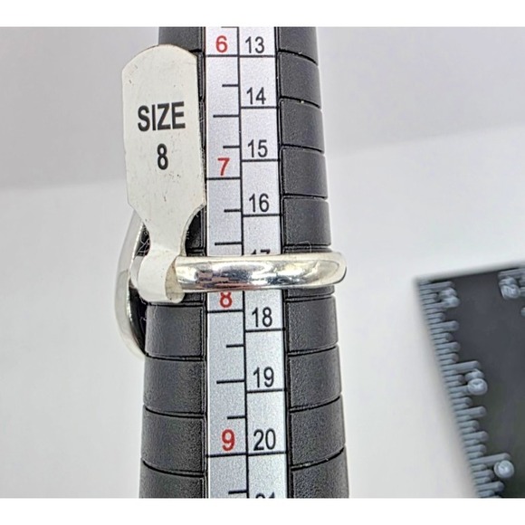 Natural Siberian purple Charoite Ring Sterling Silver 925 Size 8 Teardrop NWT - Picture 8 of 9